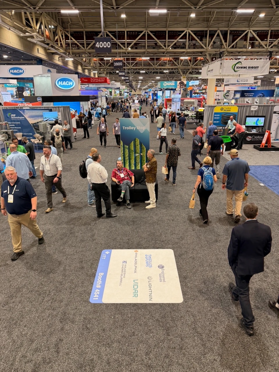 Crowded exhibition hall at WEFTEC 2026 in New Orleans